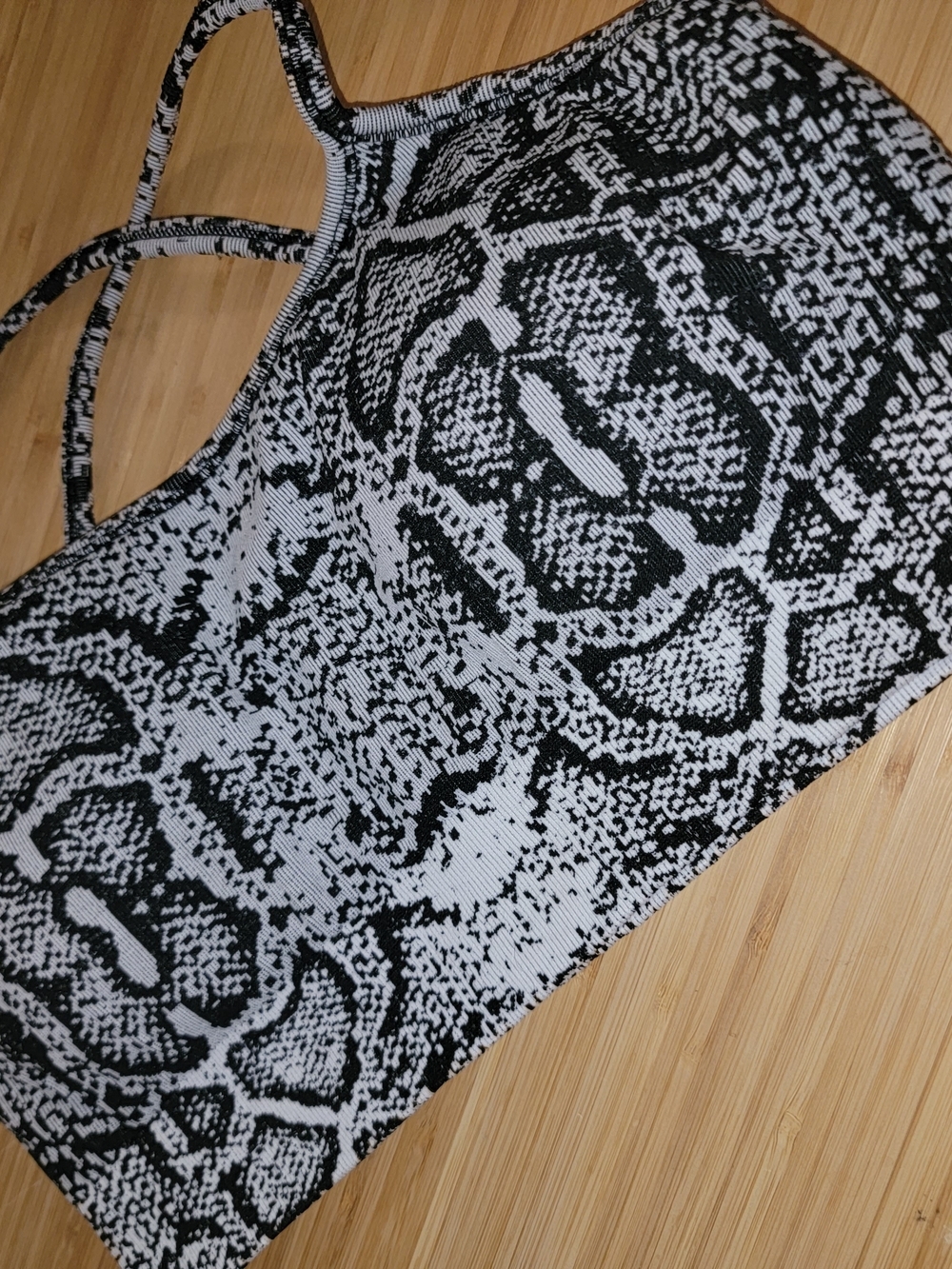 Black & White Snakeprint Sports Bra